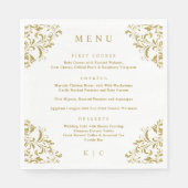 Menu Elegant Gold  Classic Wedding Servet (Voorkant)