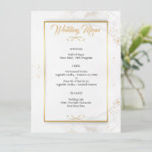 Menu Elegant Gold Framed Wedding (Staand voorkant)
