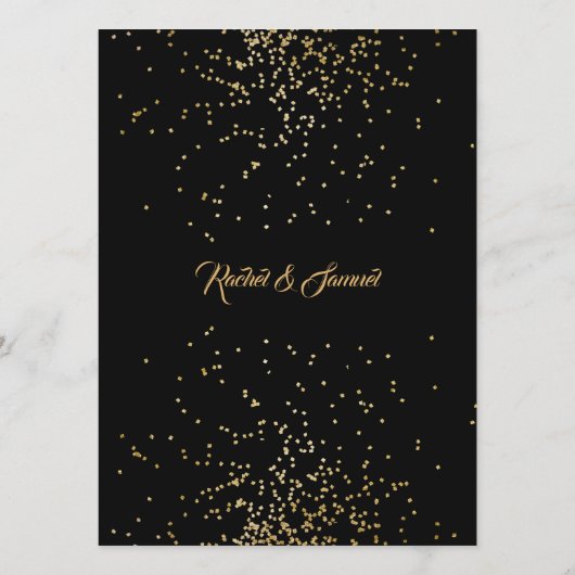 Menu Elegant Gold Framed Wedding (Achterkant)