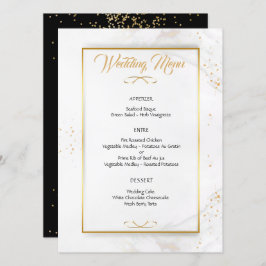 Menu Elegant Gold Framed Wedding
