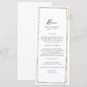 Menu Elegant Gold Geometric Lijst (Voorkant / Achterkant)