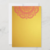 menu Elegant Gold Pink Indian Hindu Wedding Kaart (Achterkant)