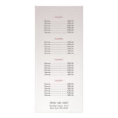 Menu Elegant Gold Stripe Hair Salon-prijslijst (Achterkant)