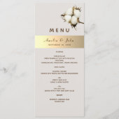 Menu Elegant Gold Wedding (Voorkant)