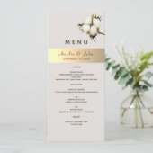 Menu Elegant Gold Wedding (Staand voorkant)