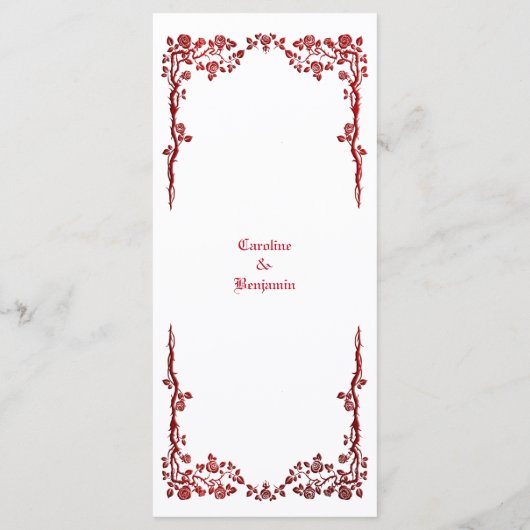 Menu Elegant Halloween Wedding (Achterkant)