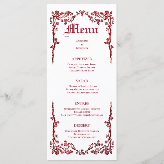 Menu Elegant Halloween Wedding (Voorkant)