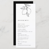 Menu Elegant Italy Lemons (Voorkant / Achterkant)