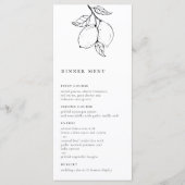 Menu Elegant Italy Lemons (Voorkant)