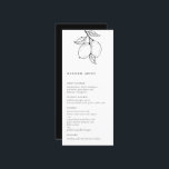 Menu Elegant Italy Lemons<br><div class="desc">Elegant fijne kunst schetste citroenen en de kaart van het de takmenu van het blad,  de sjabloon van de chemische typografie met veelvoudige lijnen voor uw punten van het douanemenu. Het steunen van kleur die in zwart wordt getoond kan worden aangepast.</div>