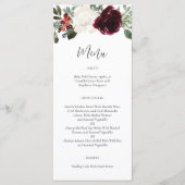Menu Elegant Kerstwinter Weddenschap (Voorkant)