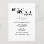 Menu Elegant Minimale Bridal Brunch (Voorkant)