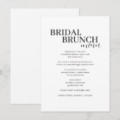 Menu Elegant Minimale Bridal Brunch (Voorkant / Achterkant)