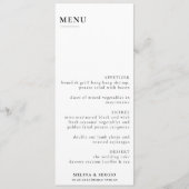 Menu Elegant Minimalist Calligraphy Wedding (Voorkant)
