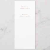 Menu Elegant Minimalist Script Gold Wedding (Achterkant)