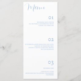 Menu Elegant minimalist Stusty Blue Wedding