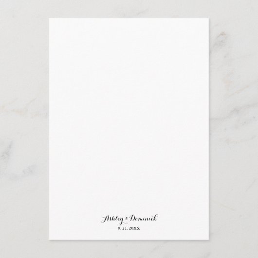 Menu Elegant Minimalist Weddenrennen (Achterkant)