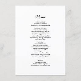 Menu Elegant Minimalist Weddenrennen
