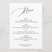 Menu Elegant Minimalist Wedding (Voorkant)