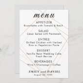 Menu Elegant Minimalist Wedding (Voorkant / Achterkant)