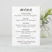 Menu Elegant Minimalist Wedding (Staand voorkant)