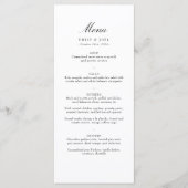 Menu Elegant Minimalist Wedding Flat (Voorkant)