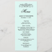 Menu Elegant Modern Black and White Wedding (Voorkant)
