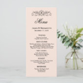 Menu Elegant Modern Black and White Wedding (Staand voorkant)