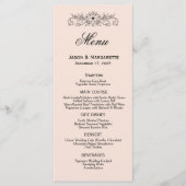 Menu Elegant Modern Black and White Wedding (Voorkant)