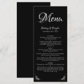 Menu Elegant Modern Black and White Wedding (Voorkant / Achterkant)