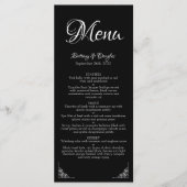 Menu Elegant Modern Black and White Wedding (Voorkant)
