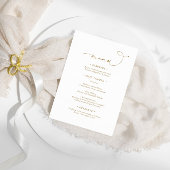 Menu Elegant Modern Calligraphy Wedding