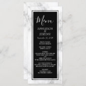 Menu Elegant Modern Marble Wedding (Voorkant / Achterkant)