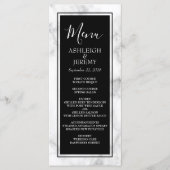 Menu Elegant Modern Marble Wedding (Voorkant)