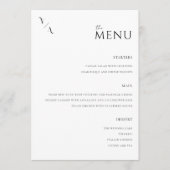 Menu Elegant Modern Minimalist Wedding (Voorkant)