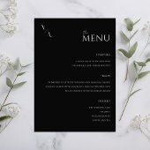 Menu Elegant Modern Minimalist Wedding