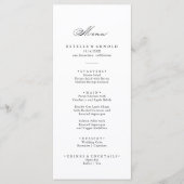 Menu Elegant Moderne Calligrafie (Voorkant)