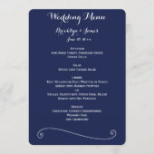 Menu Elegant Navy Blue and White Wedding (Voorkant)