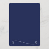 Menu Elegant Navy Blue and White Wedding (Achterkant)