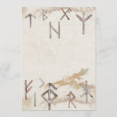 Menu Elegant Norse Viking Wedding (Achterkant)