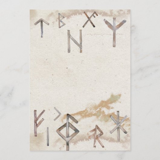 Menu Elegant Norse Viking Wedding (Achterkant)