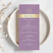 Menu Elegant Paars Wedding
