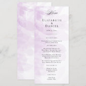 Menu Elegant Paarse Waterverf Wedding (Voorkant / Achterkant)