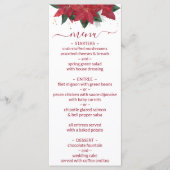 Menu Elegant Poinsettia Red Kerstmis (Voorkant)