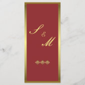 Menu Elegant Red and Gold Wedding Reception (Achterkant)