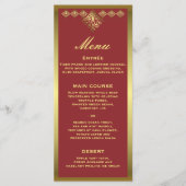 Menu Elegant Red and Gold Wedding Reception (Voorkant)