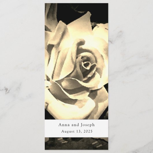 Menu Elegant Rozen Wedding (Achterkant)