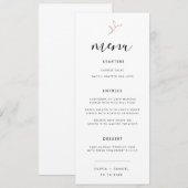 Menu Elegant Rust Oranje Branch Modern Wedding Kaart (Voorkant / Achterkant)