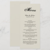 Menu Elegant Rustic Wedding (Voorkant / Achterkant)