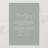 Menu Elegant Sage Green Vintage Wedding (Achterkant)